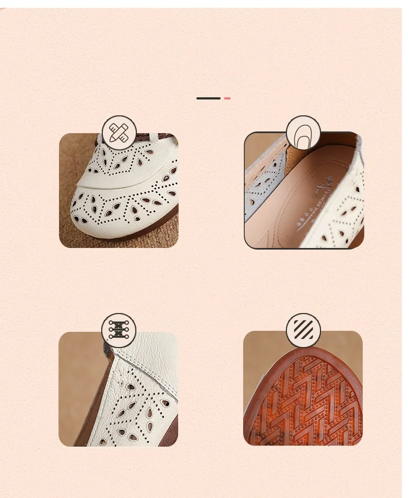 comfort hollow ballet flats woman summer shoes ladies breathable driving shoes slip on moccasins women handmade loafers