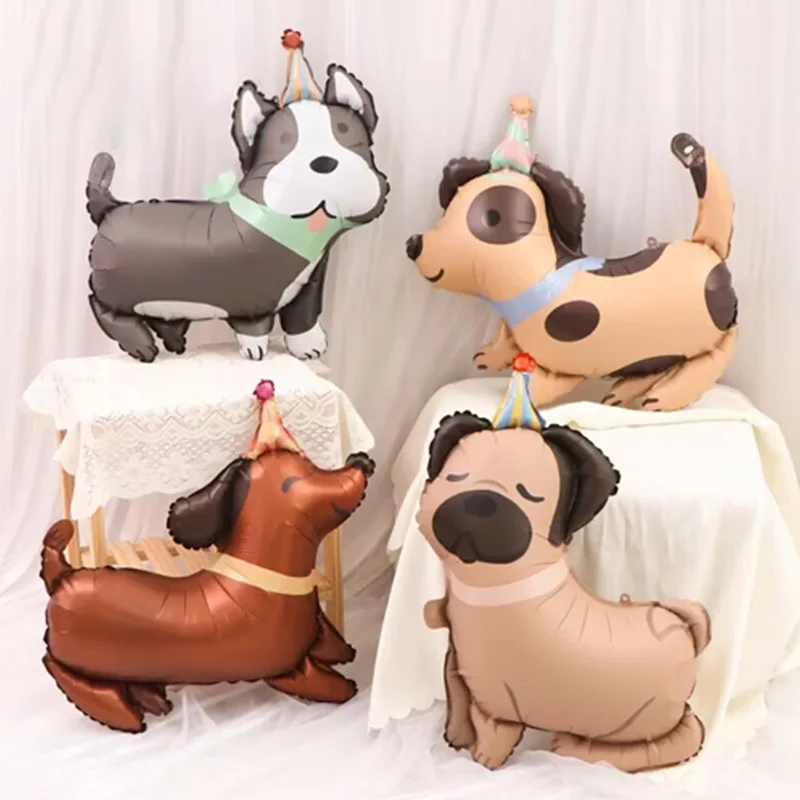4-Tier-Hundeballons aus Aluminiumfolie, niedliches Hundethema, Geburtstag, Jubiläumsdekoration, Dusche, Haustierparty-Dekoration – Detail 6