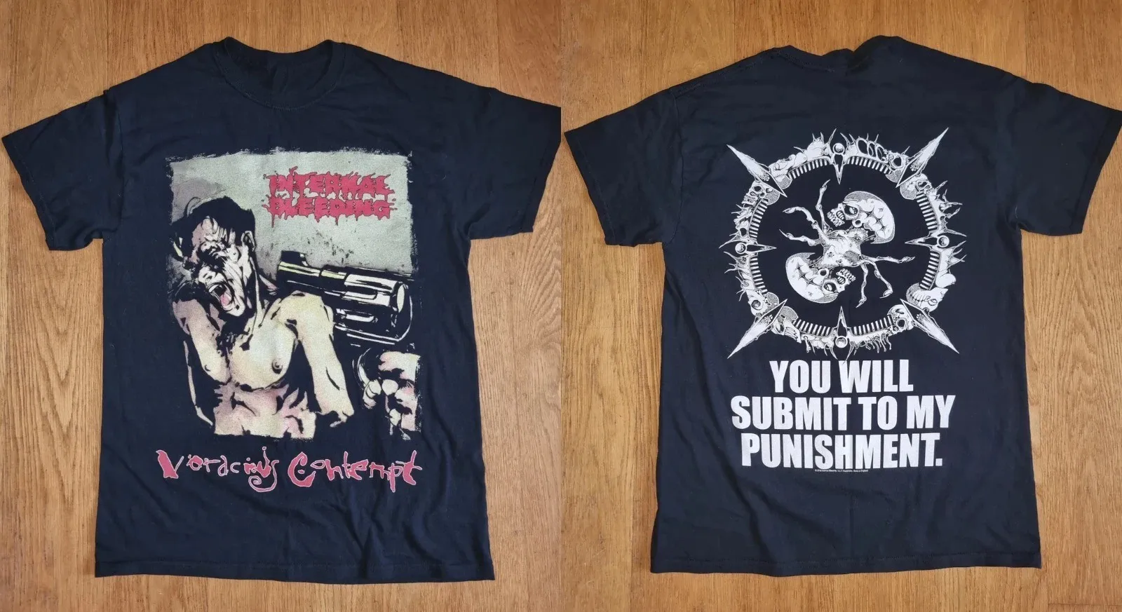 2 sides Internal Bleeding Voracious Contempt Shirt Black Unisex S-5XL CS140