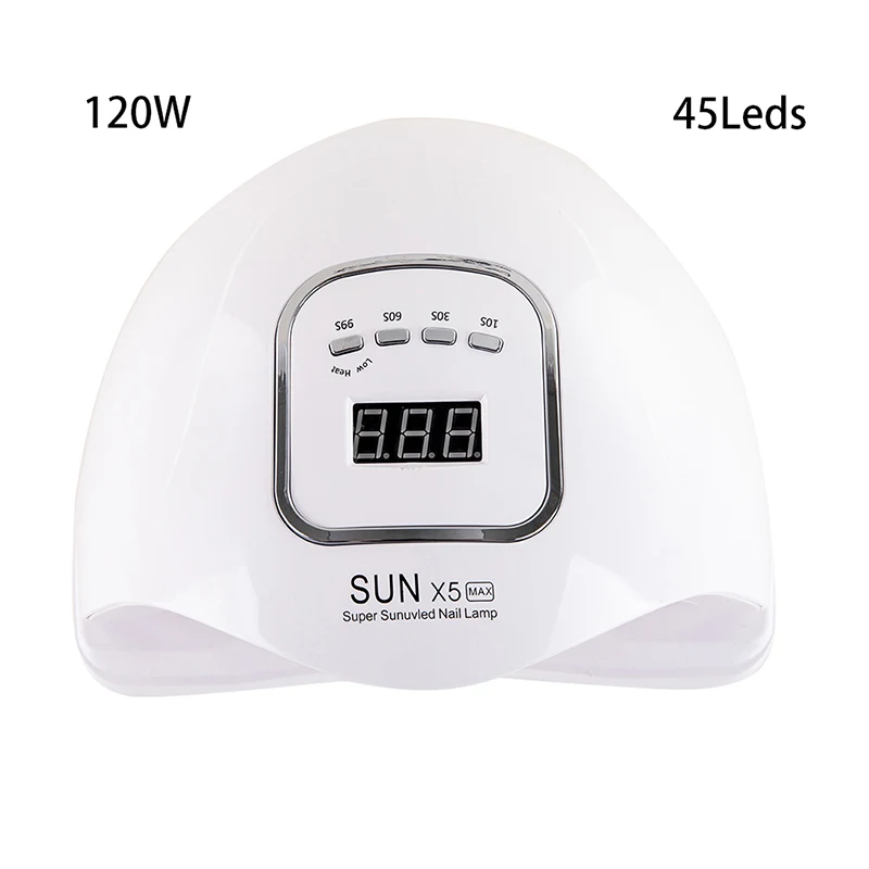 

120W SUN X5 Max 150W UV LED Nail Lamp with Sensor LCD Display Curing Nail Gel Polish Manicure Tool 45 LEDs Smart Nail Dryer