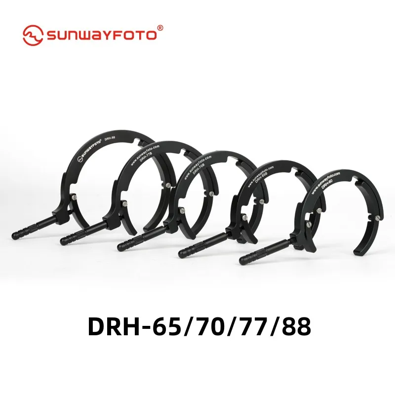 

SUNWAYFOTO DRH-65/70/77/88 Lens Support Tripod Quick Release Plate Telephoto Lens Support Focusing Handle DSLR Lens Support