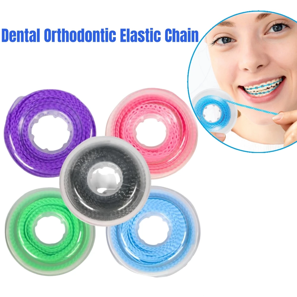 15 Feet/Roll Dental Materials Orthodontic Elastic Power Chain Power Rubber Band Long/Short/Continuous Dentistry Supplies