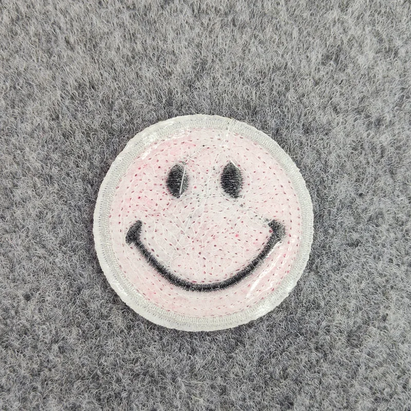 Colorful Cartoon smiling Face Sequin Embroidery Patch, DIY Ironing, Sewing, Embroidered Fabric, Clothing, Bags, Shoes, Hats, AC