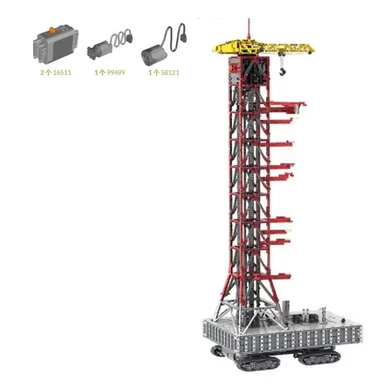 MOC-60088 Elektrische Orbiter Saturn V Rocket Tower Component Assemblage Bouwsteen Model 7706 Onderdelen Bouwstenen Kinderen Speelgoed