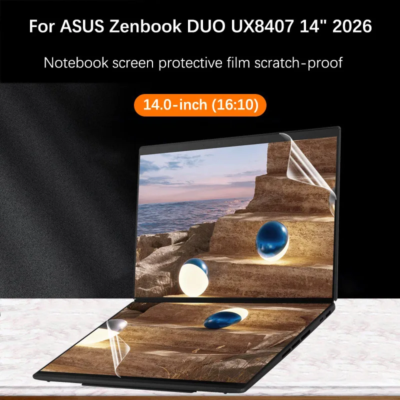 Main Screen film + Secondary Screen film For ASUS Zenbook DUO (UX8407) UX8407AA 2026 notebook screen protective film 14-inch