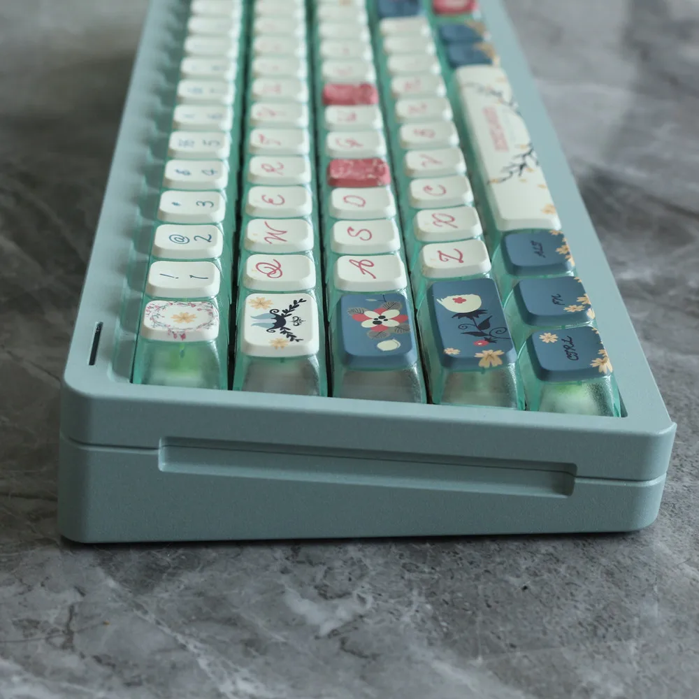 120 Keys Sidelight Double-shot Keycap Similar Cherry Profile Garden Theme Key Caps For MX Switch GK61 Anne Mechanical Keyboard