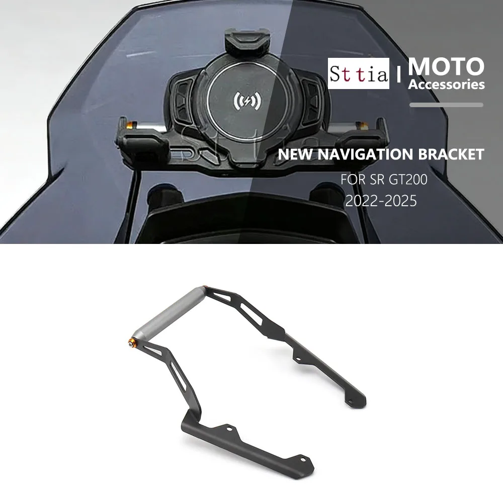 

2022-2025 2024 Для APRILIA SR GT200 SRGT 200 SR GT 200 GPS-держатель для телефона с беспроводной зарядкой и навигацией для мотоцикла