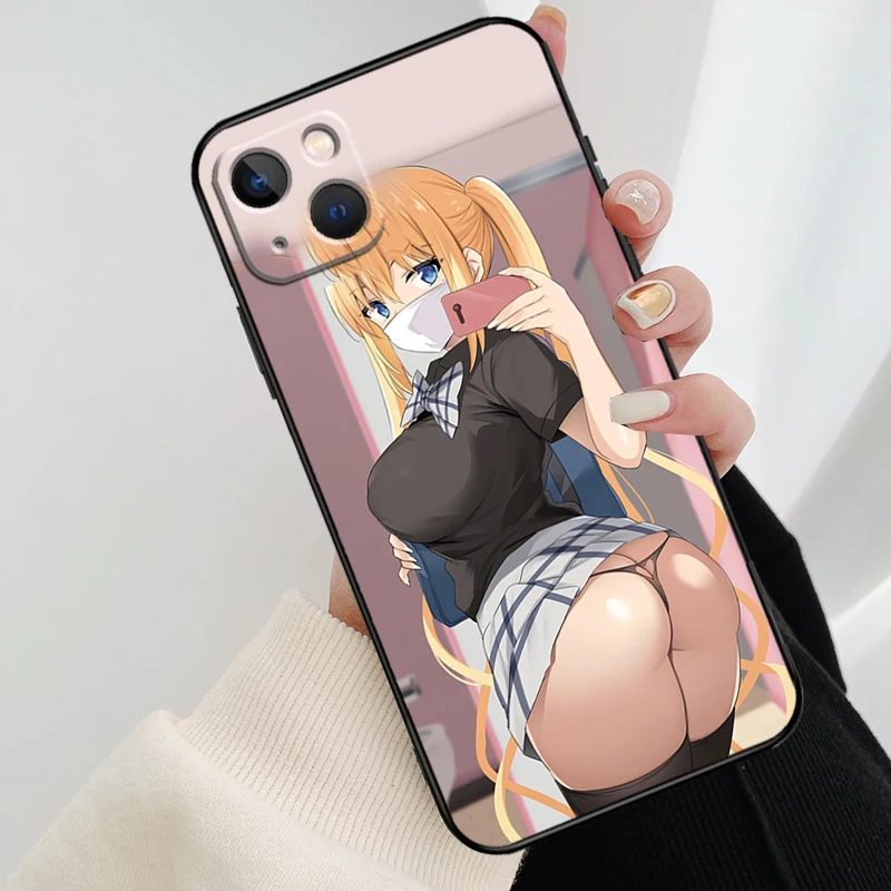 حافظة هاتف من أنيمي مانغا وايفو لهواتف آيفون ، حافظة لهاتف آيفون 12 ، 11 ، 13 ، 14 ، 15 برو ماكس ، حافظة صغيرة لهاتف آيفون XR ، X ، XS Max ، 7 ، 8 Plus #6