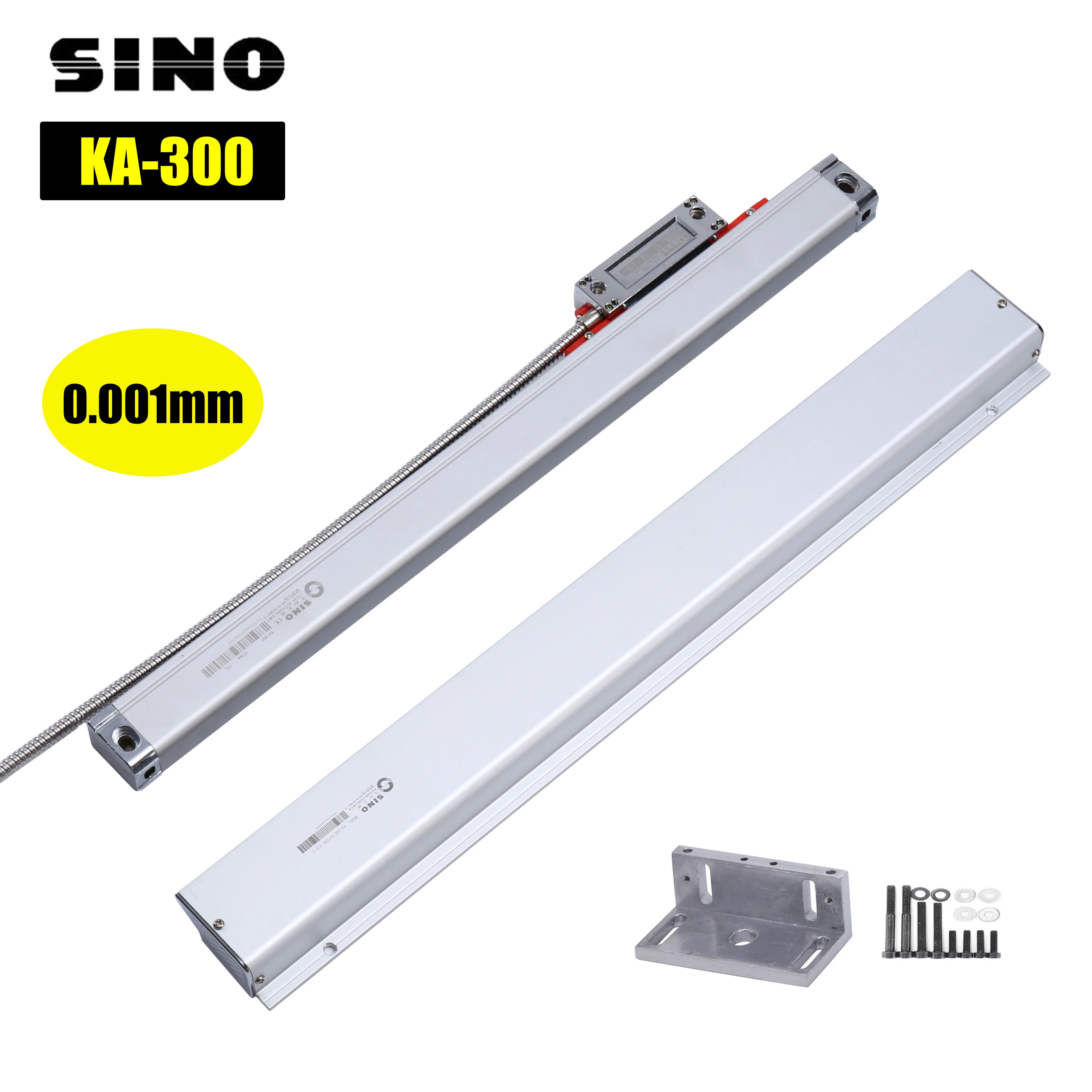 Sino KA-300 0.001mm TTL DRO Linear Glass Scale 70 120 170 220 270 320 370 420mm KA300 TTL 1um Optical Encoder Grating Ruler