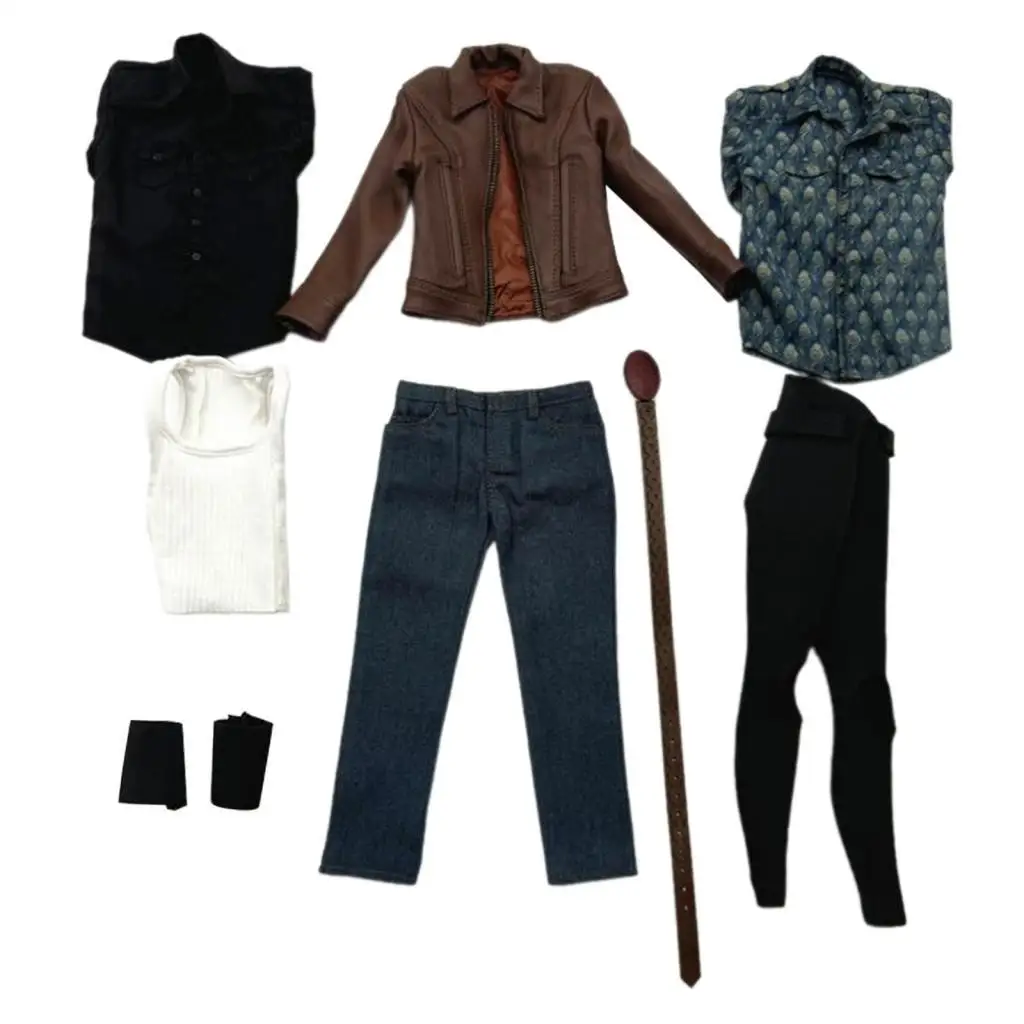 

9Pcs 1/6 Scale Male Figure Doll Clothes Stylish Pretend Play Toy Body Dolls Cosplay Outfit Costume for 12" Male Action Figure