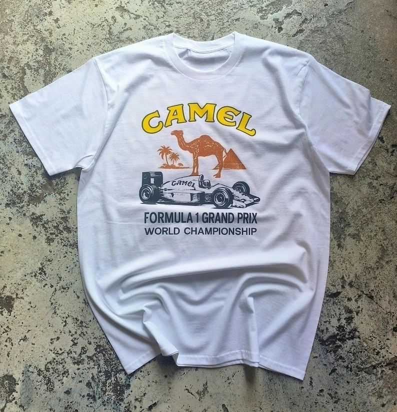 Vintage Camel Racing T-Shirt 90s Camel Graphic Print T-shirt Men Women Clothing Harajuku Tops Retro Camel Tee 2026 Summer Tops