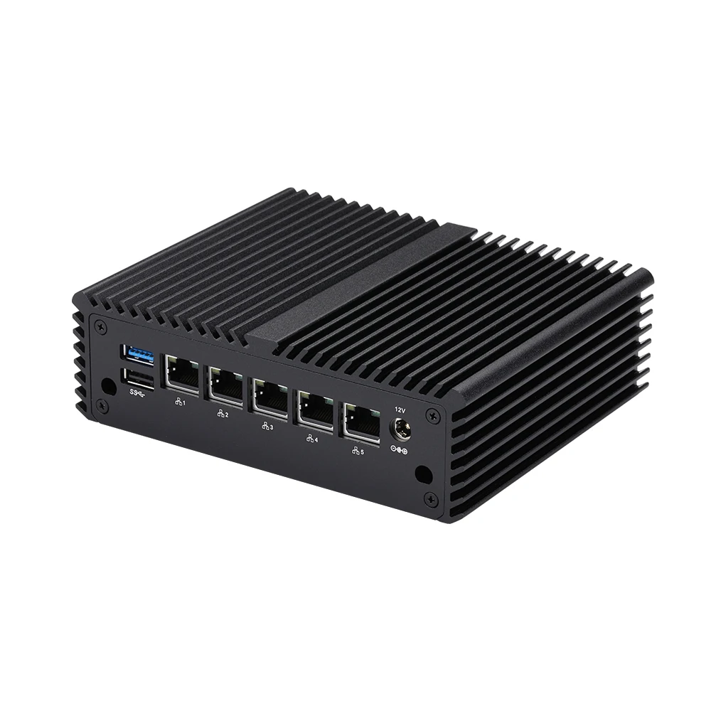 Qotom-Mini roteador do Firewall do PC, núcleo do quadrilátero, 2.0 GHz, 5x, i225V, LAN 2.5G, pfsense desembaraçar, OPNsense, J6412