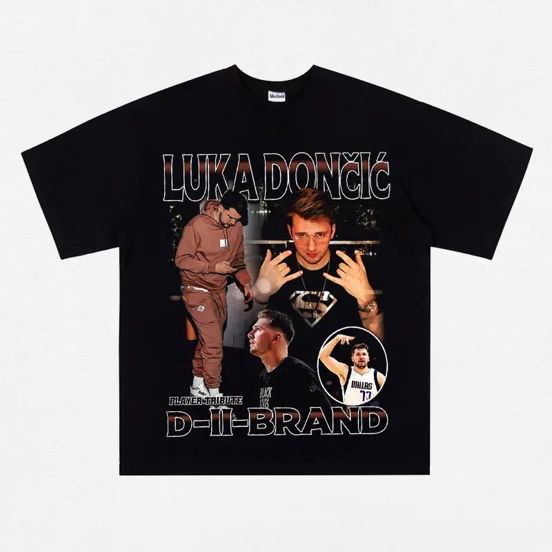 Luka Doncic Vintage Luka Doncic American Vintage West Coast Heavyweight Crew Neck ShortSleeve T-Shirt Comfortable and Breathable