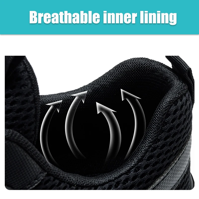 Rotating Button Work Boots Men Safety Shoes Steel Toe Breathable Lightweight Men Construction Work Shoes Security Sneakers image 5