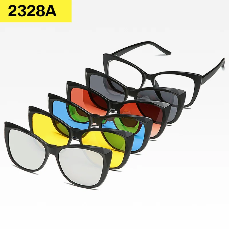 6 in 1 Magnetic frame sunglasses TR hanging frame set for men and women sunshade sunglasses