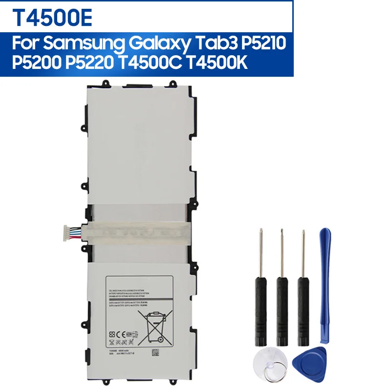 

NEW Replacement Tablet Battery T4500E For Samsung GALAXY Tab3 P5210 P5200 P5220 T4500C T4500K Rechargeable Battery 6800mAh