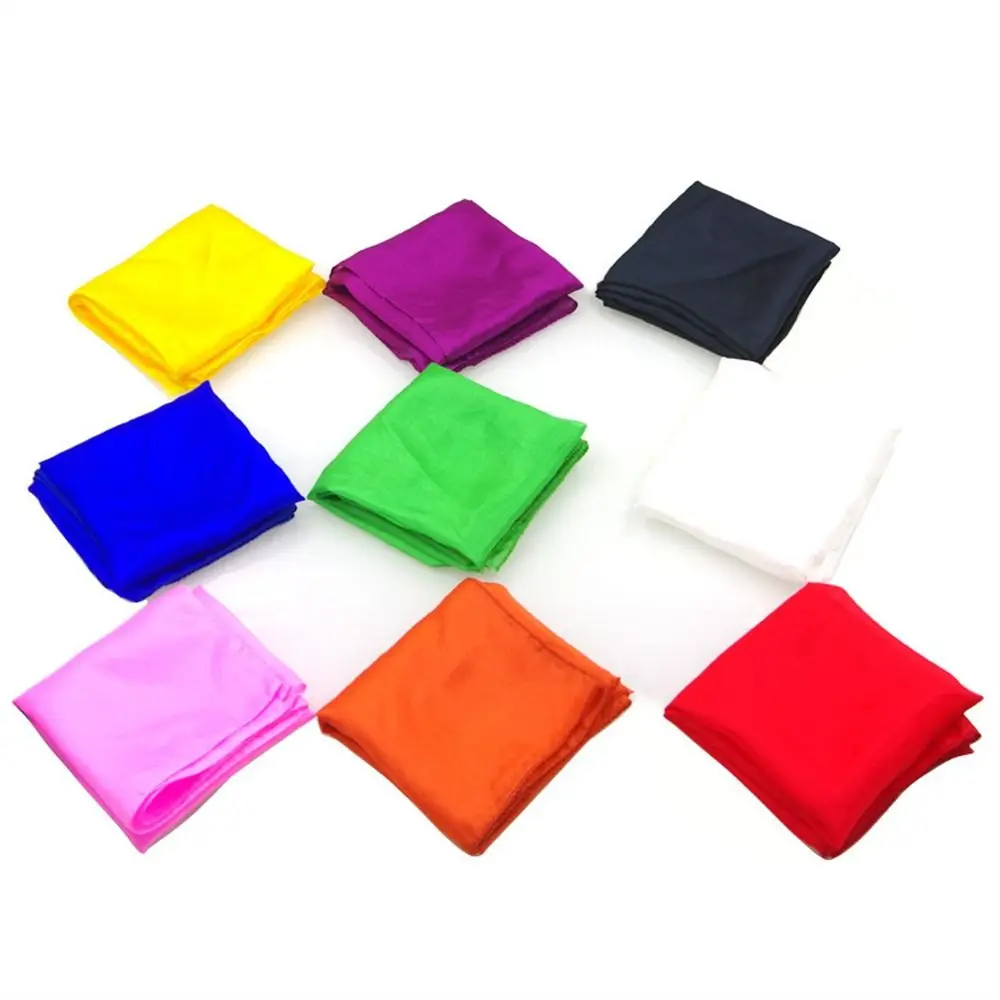 30*30cm Scarf Magic Tricks 45* 45 cm Learning & Education Magic Silk Magic Prop Colorful Magician Scarves Magician