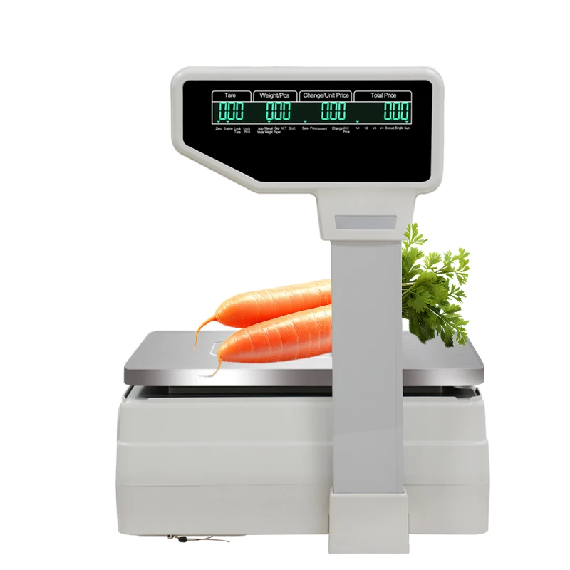 NVK TM-A Series 20b Label Printing Scale 15/30kg Barcode Printing for Supermarket Cash Register Digital Weighing Scale stock