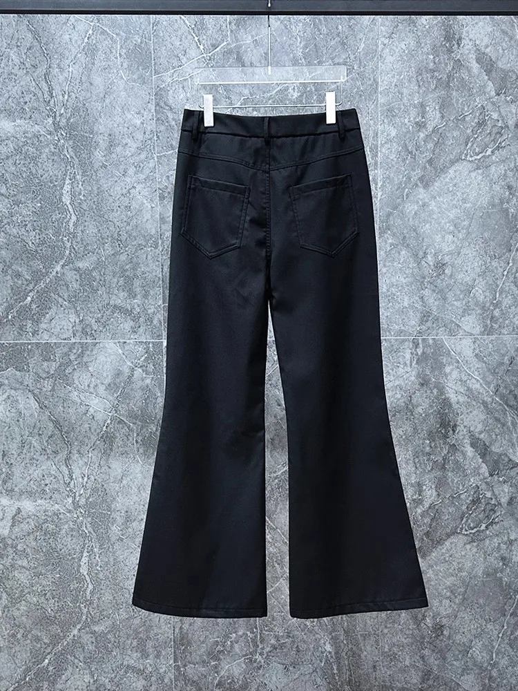 أوين ساك الرجال جرس قيعان السراويل البضائع Sweatpants عارضة الخريف الصليب الأسود مصمم LuxurLong السراويل