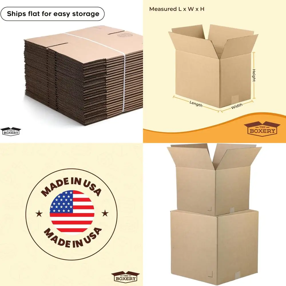 

15-Pack 26x20x12 Inch Brown Corrugated Cardboard Boxes for Shipping, Packing, and Storage - Durable, Eco-Friendly, Recyclable, M