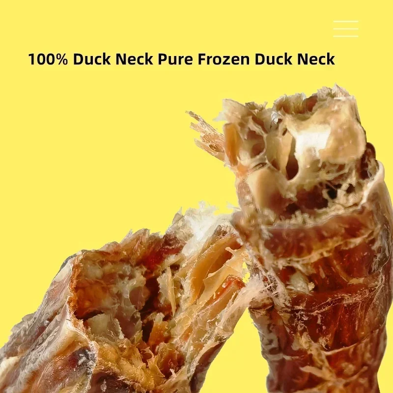 Pet Snacks Duck Neck Dog Chew Food Delicious and Nutritious Teeth Cleaning Air-Dried Duck Neck Dog Training Reward Snacks