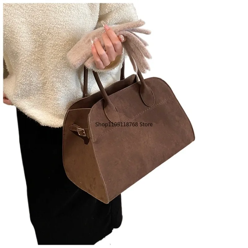 

Женская сумка с верхней ручкой, высококачественная нишевая дизайнерская винтажная сумка большой вместимости для поездок на работу на осенне-зимний сезон