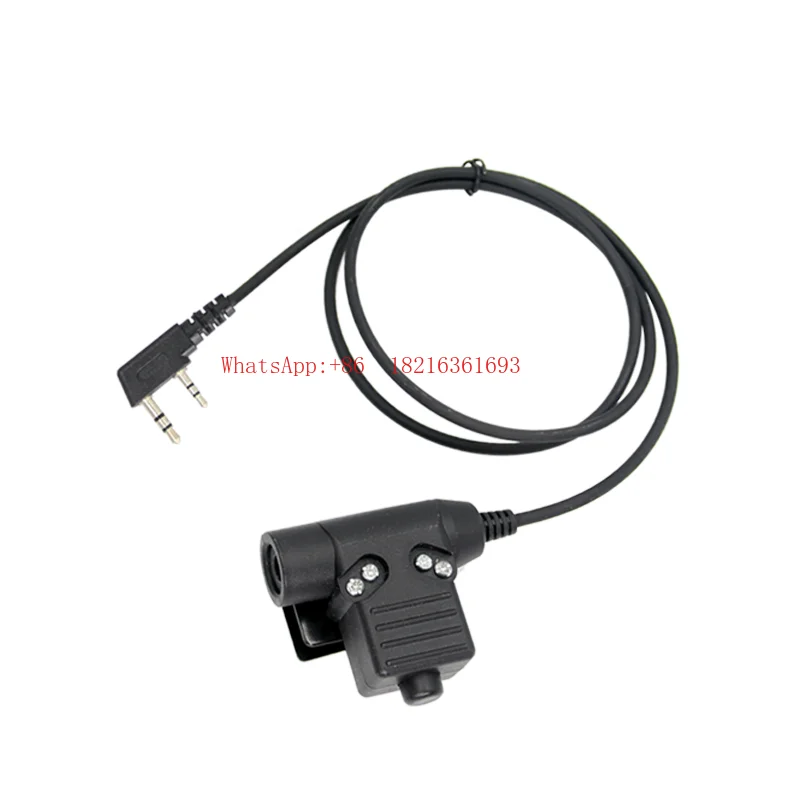 Store 2055Standard Walkie Talkie Headphone Adapter 7.1 Plug Tactical/aviation Headphone K-head U94 PTT Transmitter Button Switch