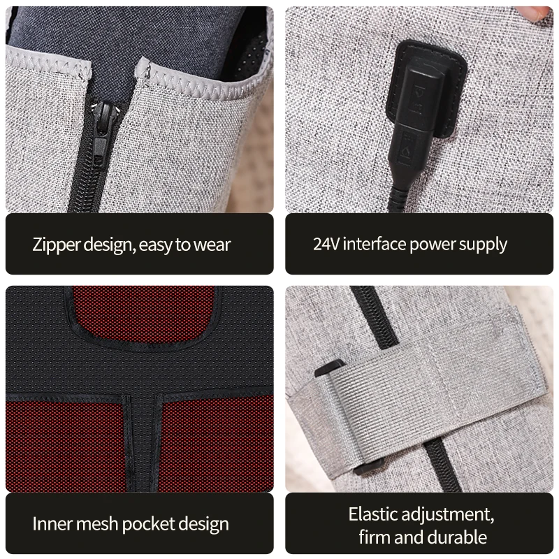 تسخين كهربائي دعامة الركبة العلاج بالضوء الأحمر الاهتزاز العجن آلام المفاصل صلابة الإغاثة الدورة الدموية دفعة للساق القدم