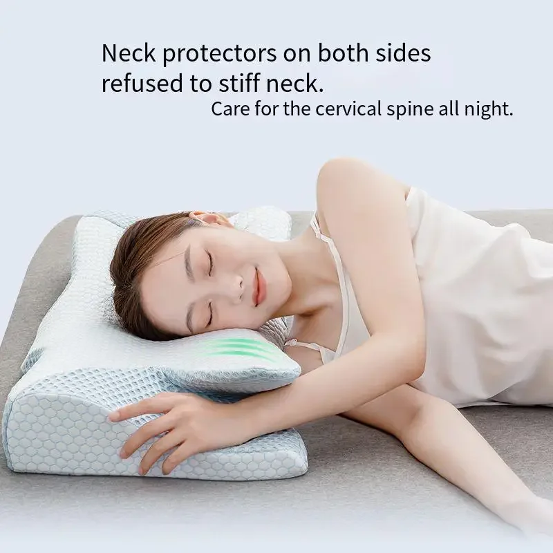 neck support memory cotton single help sleep home sleep side sleep rich package traction spine pillow cross bord