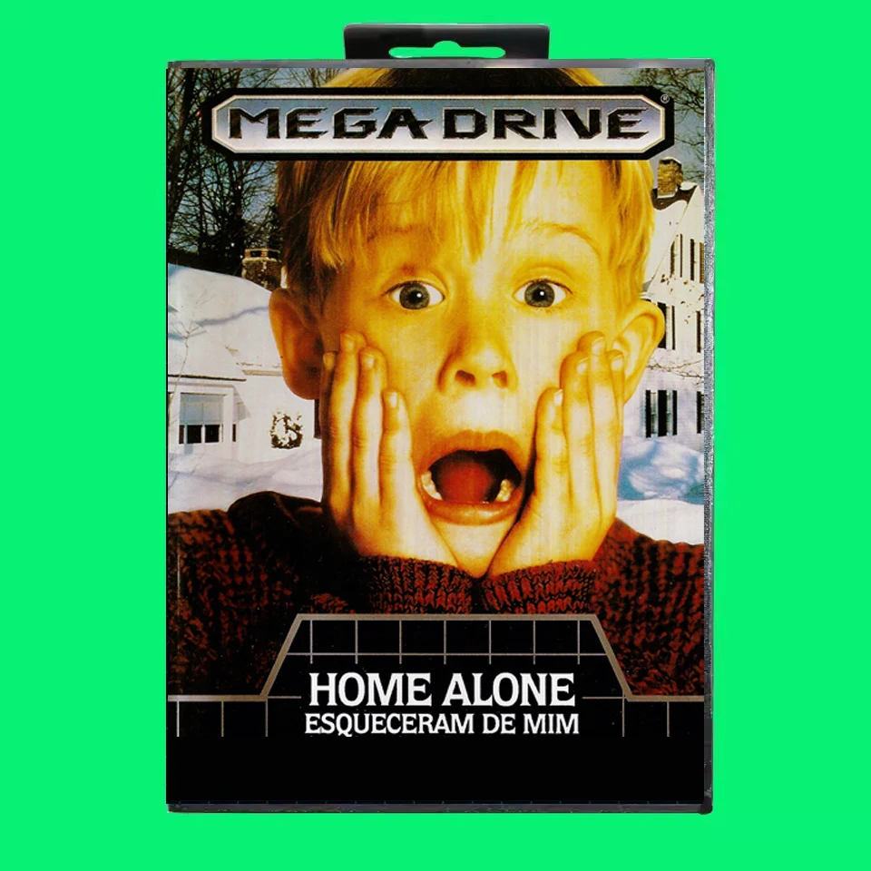 بطاقة ألعاب Home Alone MD 16 بت مع صندوق لخرطوشة وحدة تحكم ألعاب الفيديو Sega Megadrive Genesis