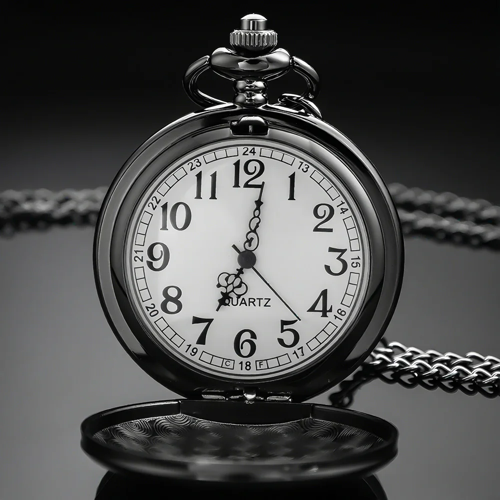 ساعات الجيب الرائعة خمر العتيقة قلادة كوارتز جيب فوب ساعة عيد ميلاد هدية عيد الأب للجد