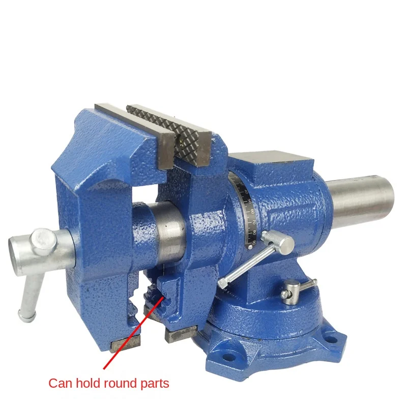 Base and Head for Clamping Stationary Grinding 5 inch Bench Vise Inches Heavy Duty Cast Iron with 360 Swivel