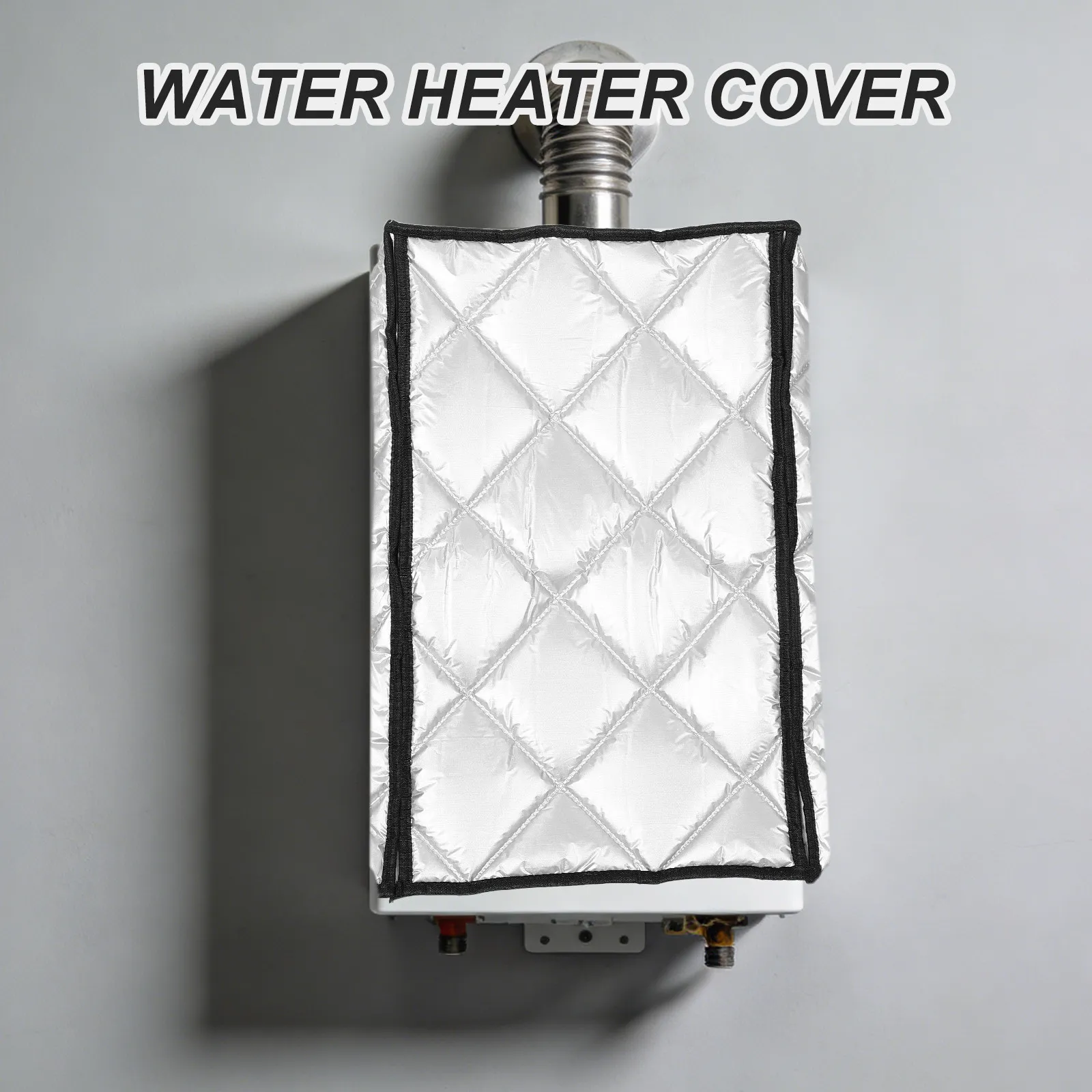 Tankless Hot Water Heater Cover Side Zipper 22.4x13.7 Dustproof Soundproof Blanket Boiler Protector Wall Mounted Gas Water