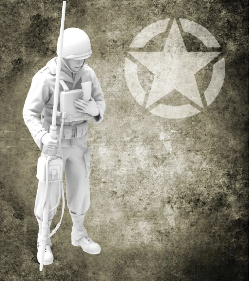 

Масштаб 1/35, литая под давлением фигурка из смолы, комплект модели, солдат инженеров США времен Второй мировой войны, в разобранном виде и неокрашенный
