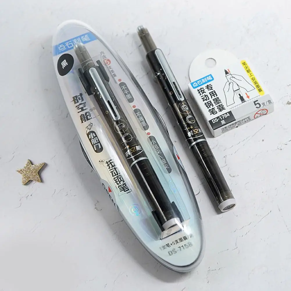 

1pc Inkless Writing Practice For Students Plastic Fountain Pen Fountain Pen Retractable With Small Compartment Technology