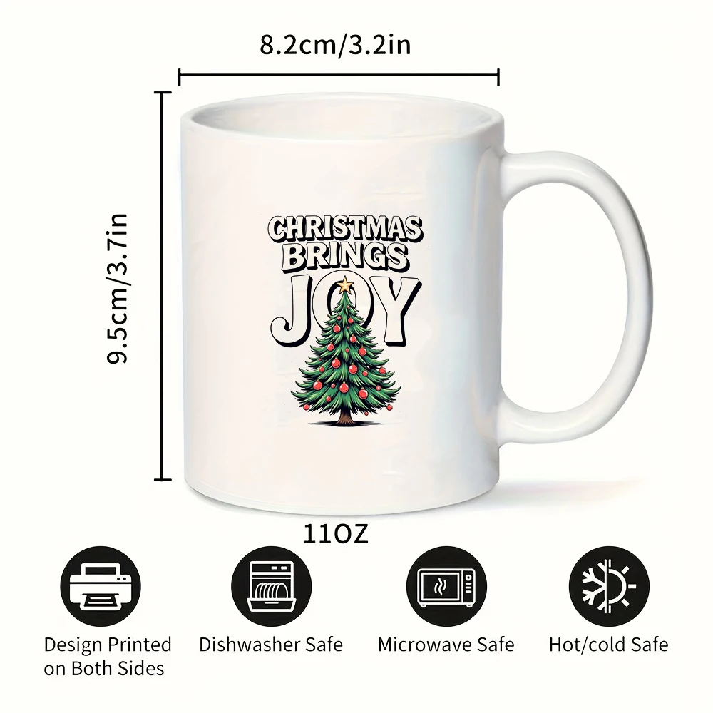 Tazza per albero di Natale da 11 once + tazza a tema festivo Regalo di Natale tazza per bambini tazza da caffè per ufficio a casa