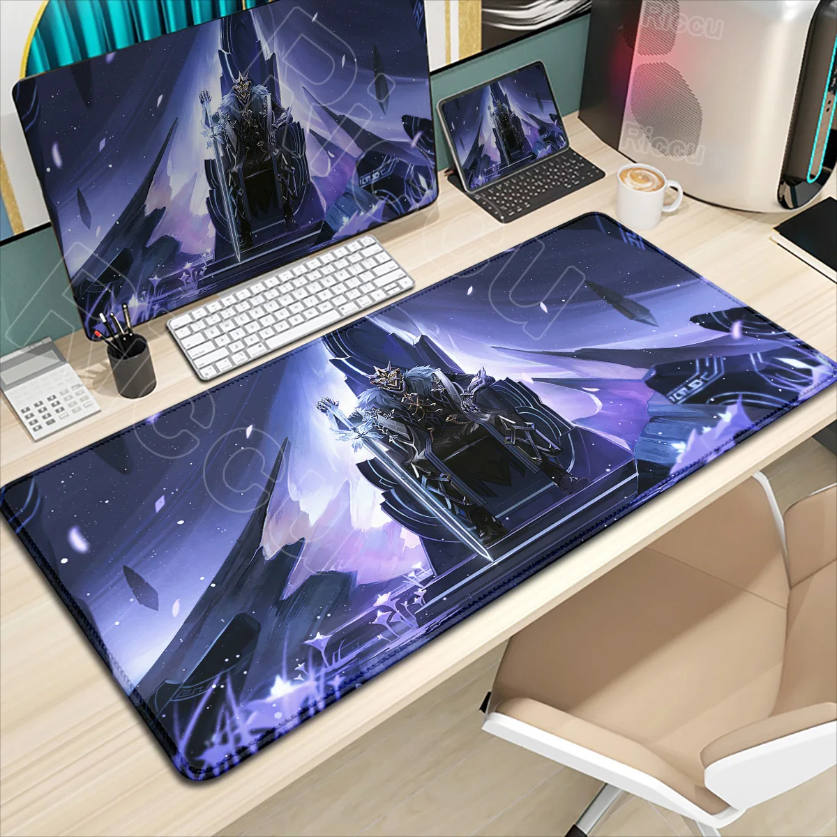 HD Printing Capitano Mouse Pad Game Genshin Impact Anime Mouse Pad Laptop Gaming Non-slip PC Computer Mice Mat XXL Large Deskmat