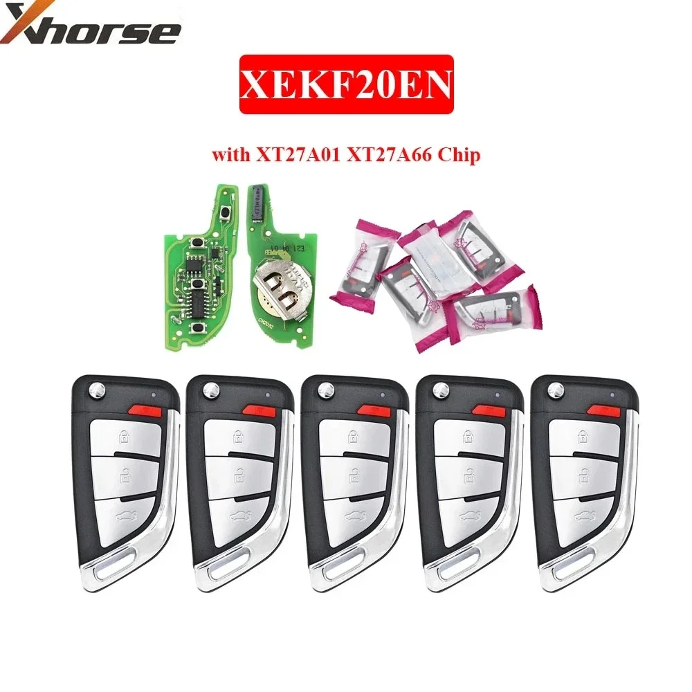 5 pcs10pcs/partia Xhorse VVDI Super zdalny XEKF20EN z chipem XT27 dla VVDI narzędzie MINI kluczyk MAX VVDI2 programator XEKF20EN bez pudełka