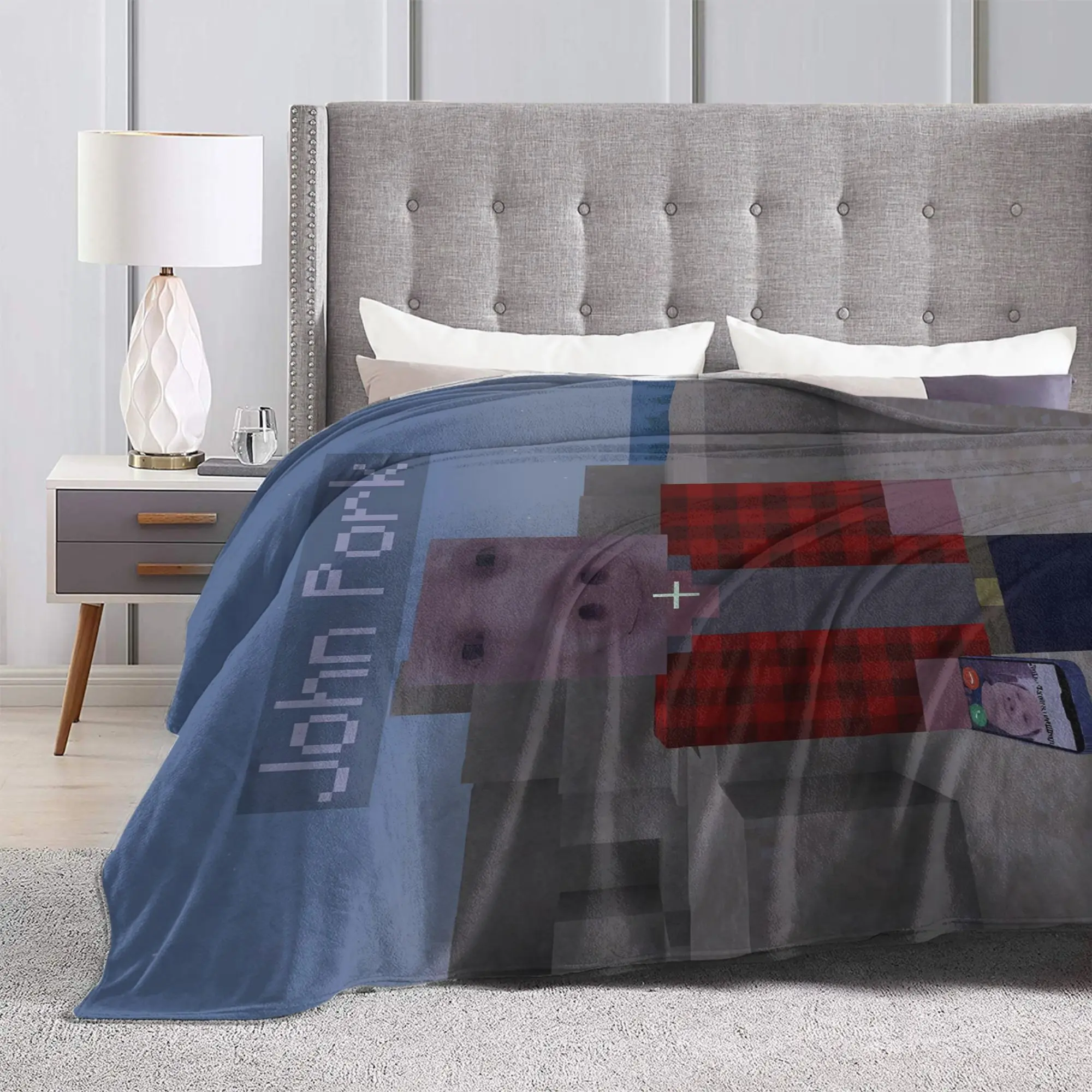 John Pork is Calling Games Blankets Humor Pig Lover Fleece Awesome Warm Throw Blankets for Home Spring/Autumn