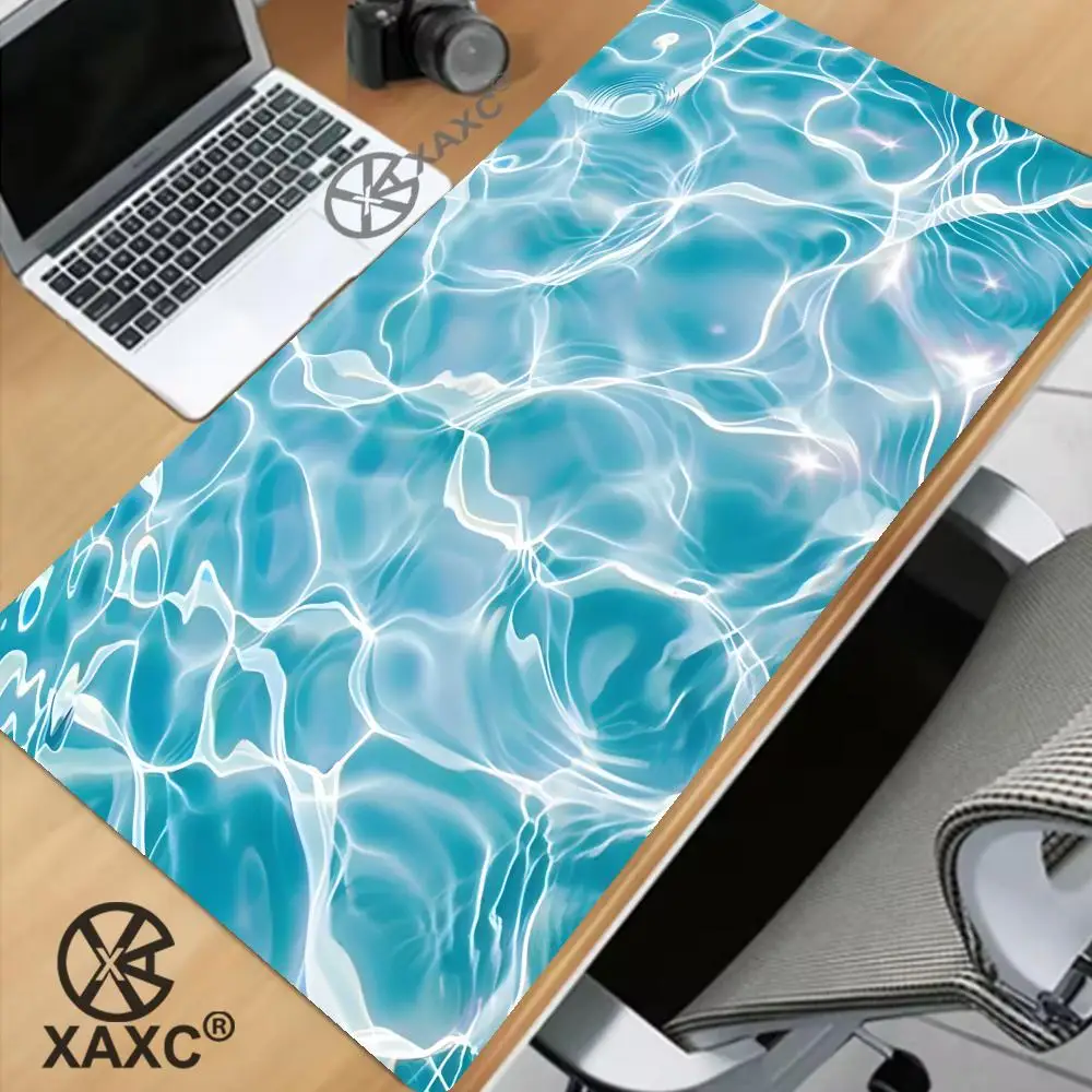 Large Gaming Mouse Pad,artistic Pattern of Sunlight Shining on Sea Water,rubber Non-slip Table Pad,perfect for Office and XAXC