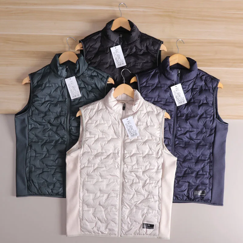 Rompi Bulu Angsa Ringan Tahan Angin Tahan Air Pasangan Hangat Musim Gugur Musim Dingin Rompi Bantalan Bahu Modis Urban Basic