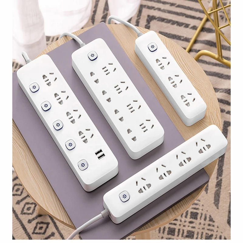 Power Strip dengan Switch Fast Charging 3 USB Extension Socket Power Strip
