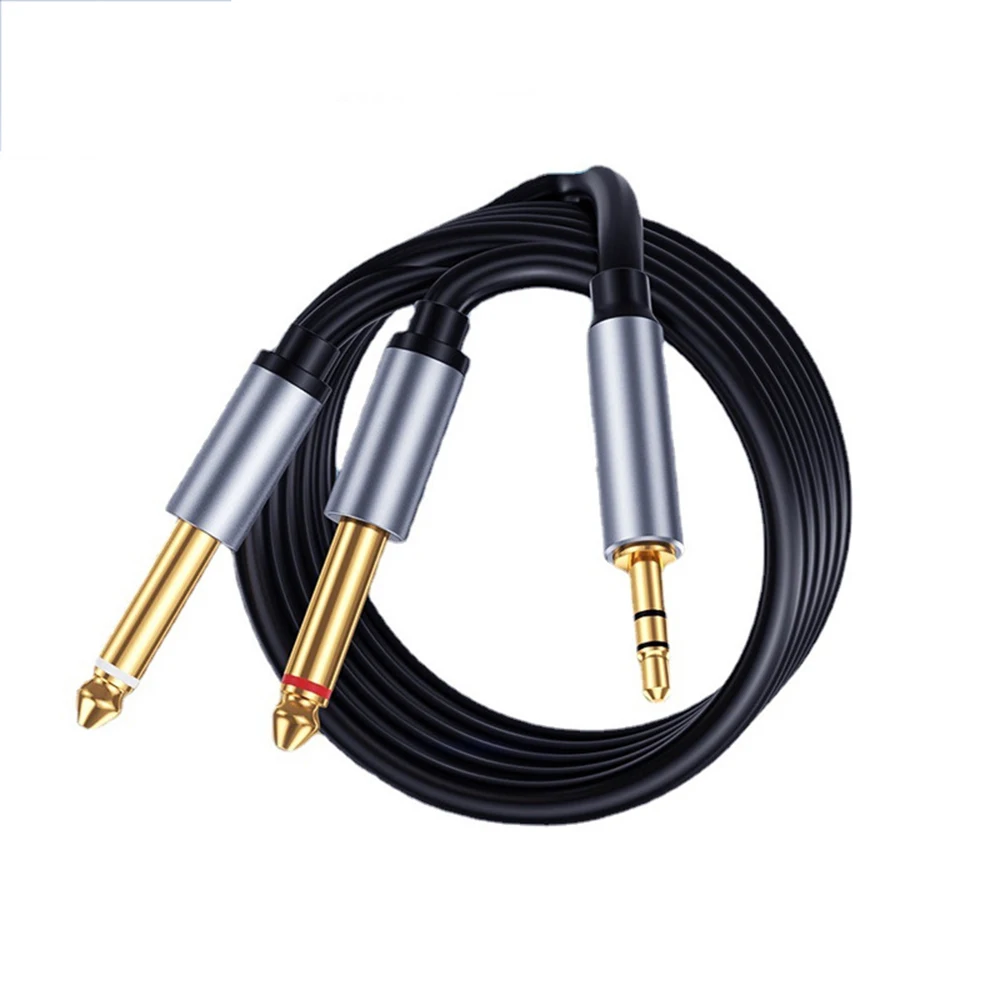 ORZERHOME-Cable de Audio Dual de 3,5mm a 6,5mm, Cable auxiliar estéreo Mono Y divisor de 1/8 ", TRS a doble, 6,35mm, 1/4", TS Jack