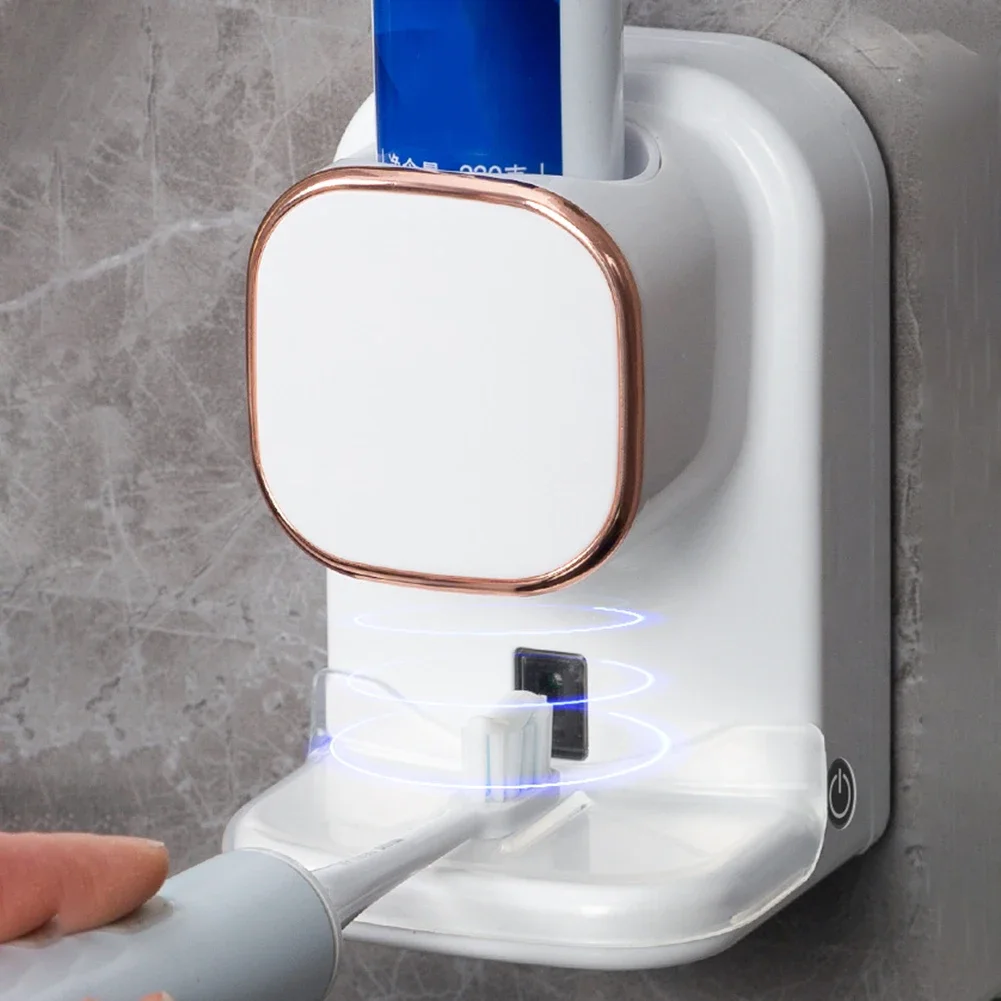 Automatic Sensing Toothpaste Dispenser Toothpaste Squeezer Wall Mount Holder Toothbrush Squeezer Holder Rack Bathroom Accessorie