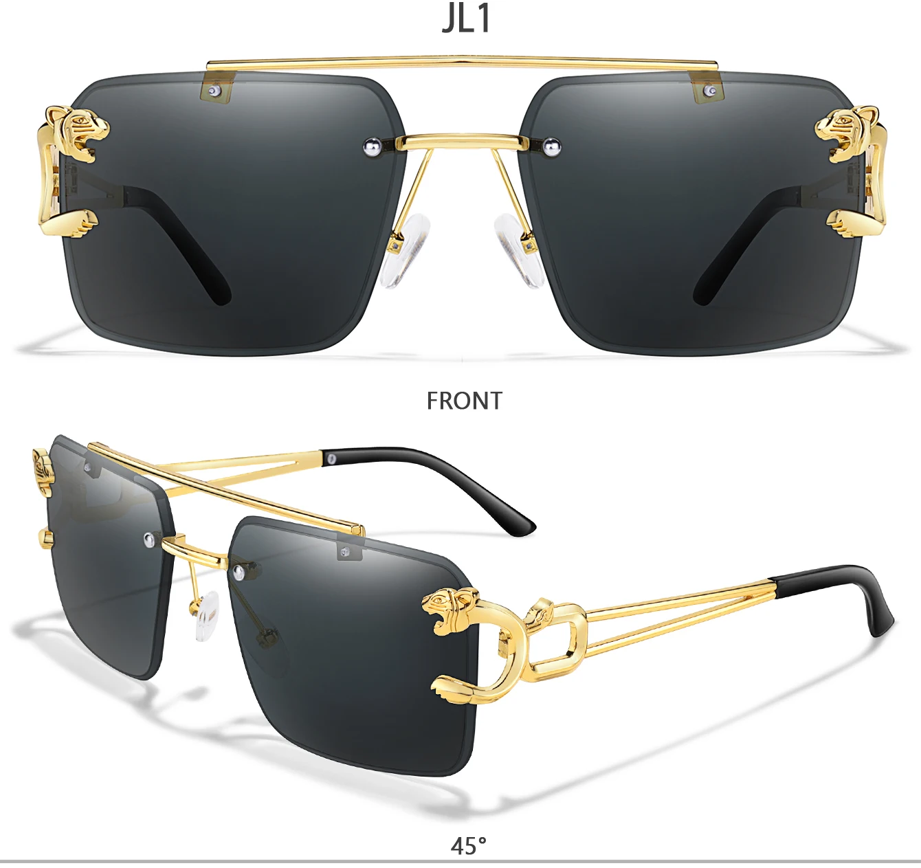 3 PAARE Sonnenbrille Leopardenmuster Metallbügel Männer Frauen Sport Fahrrad MTB Fahrrad Outdoor Wandern Laufen Winddichte Schutzbrille UV400 – Detail 3
