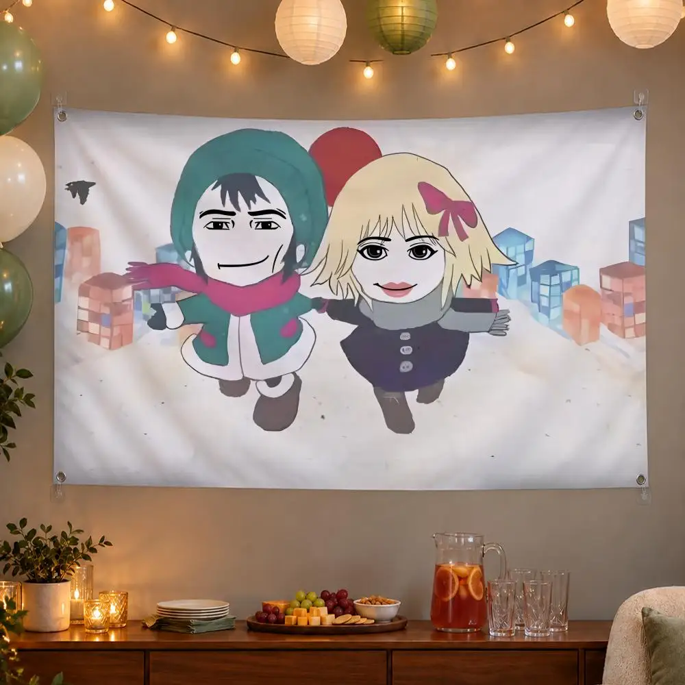 Trending Producer Kikuo Flags Wall Hanging Banner Indoor Outdoor Party Home Wall Decor Backdrop