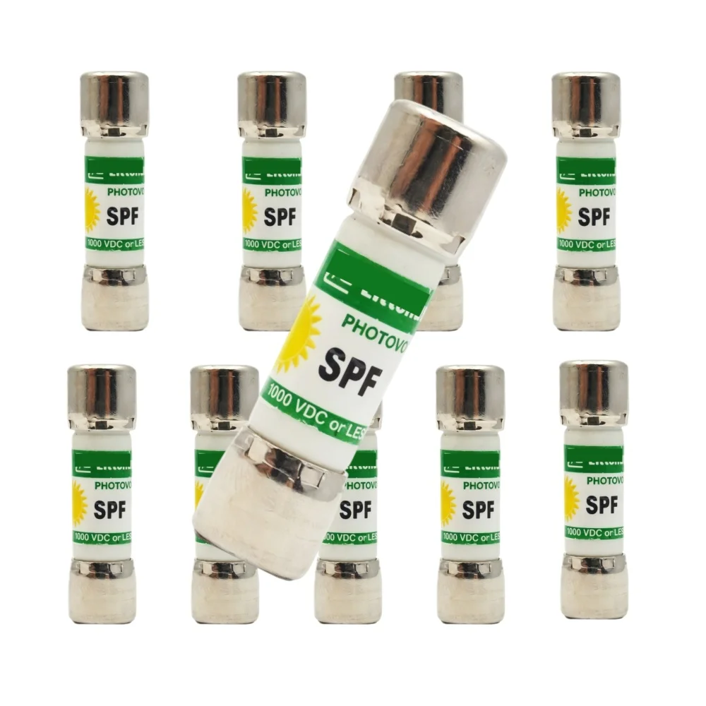SPF-25 Fuse, 25A 1000VDC Solar PV Cartridge Fuse, 【10-Pack】 OEM
