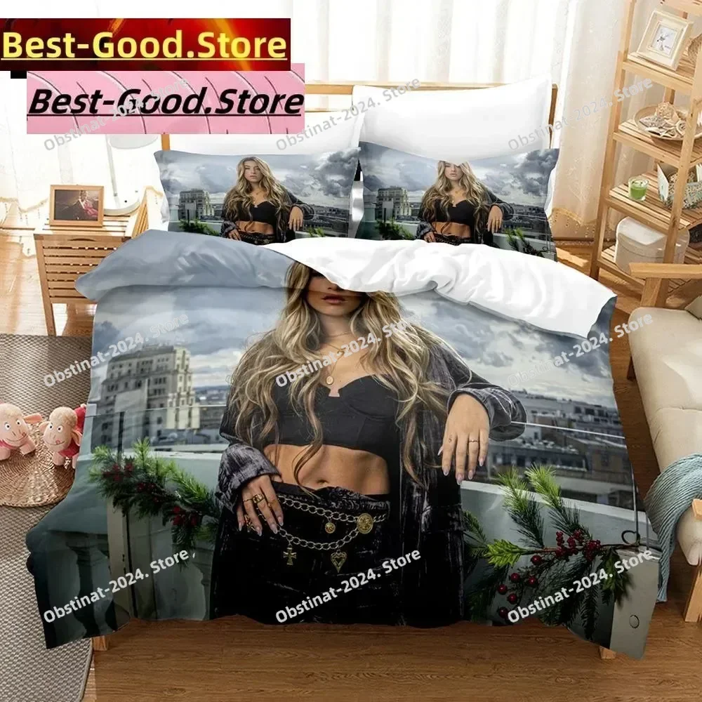 가수 L-Lola 패션 인디고 침구 세트 프린트 침대 세트 베개 커버 이불 커버 포함 부드러운 싱글 더블 퀸 슈퍼 킹 사이즈