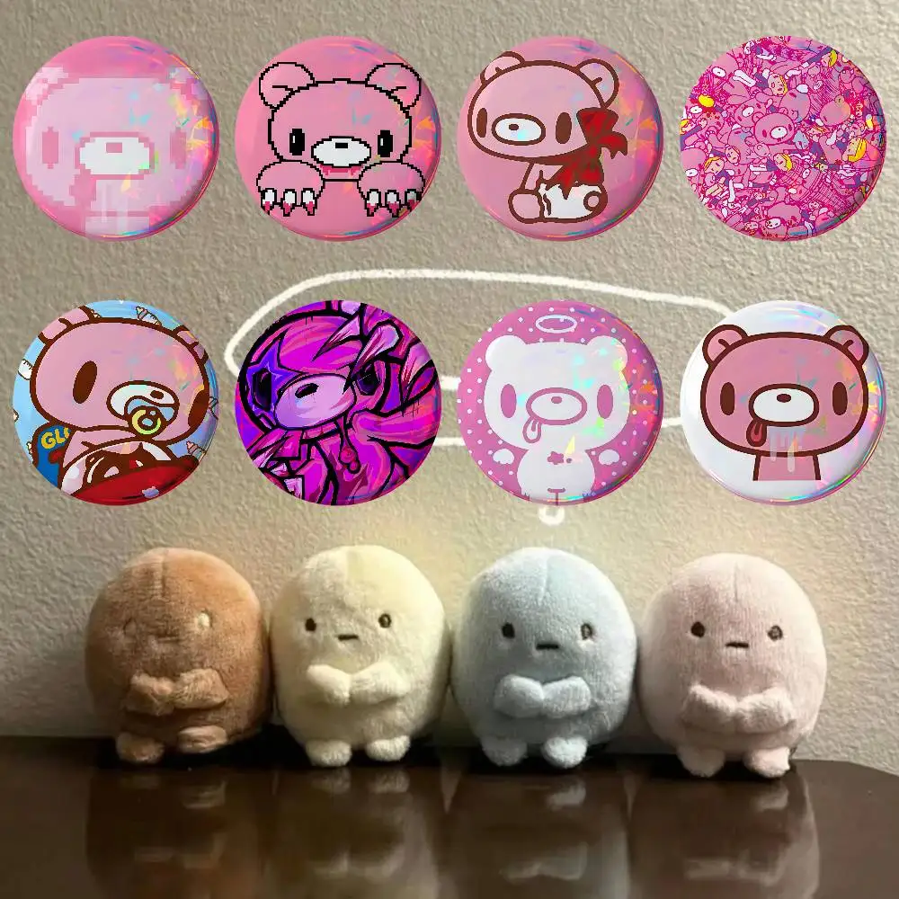 G-Gloomy Bear Badges Tinplate Soft Button Pin Brooch Metal Badge Custom Jewelry Accessories Hat Bag Lapel