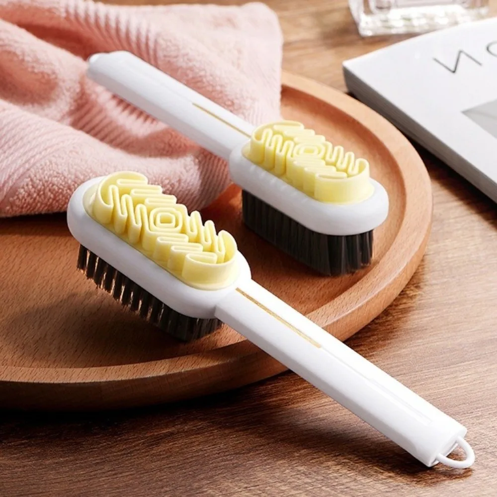 Portable Double Sided Cleaning Brush Multi-functional Long Handle Shoes Brush Convenient Washing Brush Cleaning Tool
